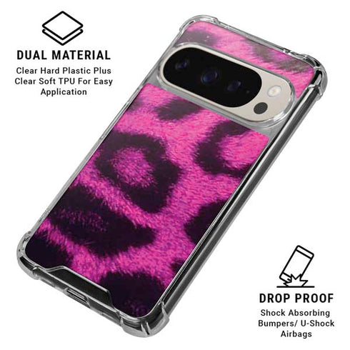 Pink Leopard Spots Pixel 9/9 Pro Clear Case